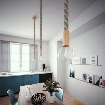 3XL Kabel skręcany w podwójnym oplocie z lnu i bawełny trzyżyłowy 3x1x0.75 Creative Cables