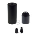 Black wooden E27 lamp holder kit for XL cord Creative-Cables