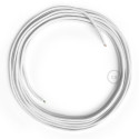 LAN Ethernet Cable Cat 5e without RJ45 plugs - Rayon Fabric RC01 White Creative-Cables