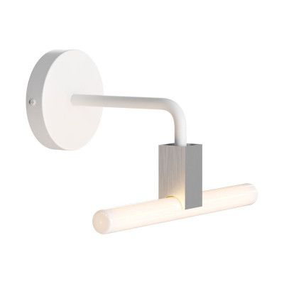 Minimal wall lamp with S14d Syntax socket and metal bent extension pipe Creative-Cables