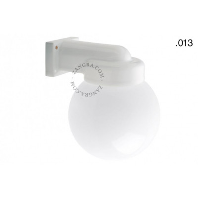 Lampa ścienna porcelana ze szklanym kloszem llight.o.004.w.glass013 Zangra