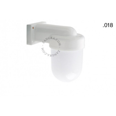 Lampa ścienna porcelana ze szklanym kloszem llight.o.004.w.glass018 Zangra