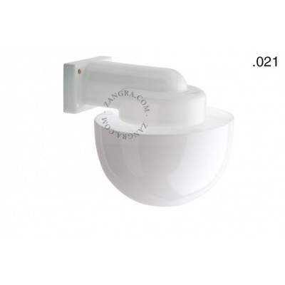 Lampa ścienna porcelana ze szklanym kloszem llight.o.004.w.glass021 Zangra