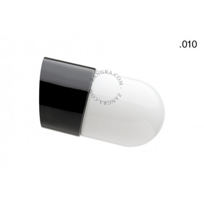 Lampa ścienna porcelana ze szklanym kloszem light.o.005.wa.b.glass010 Zangra