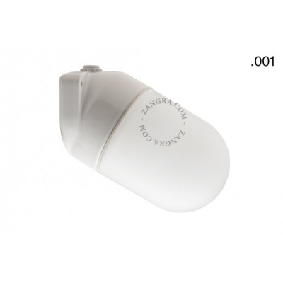 Lampa ścienna porcelana ze szklanym kloszem light.o.006.wa.w.s.glass001 Zangra