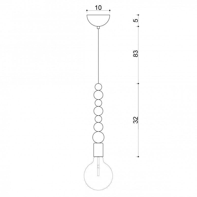 Loft Sfarer white structural pendant lamp