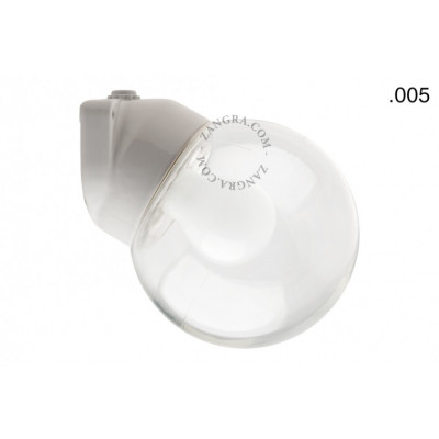 Lampa ścienna porcelana ze szklanym kloszem light.o.006.wa.w.l.glass005 Zangra