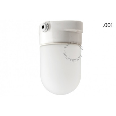 Lampa ścienna porcelana ze szklanym kloszem light.o.006.c.w.s.glass001 Zangra