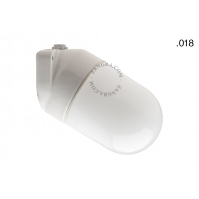 Porcelain wall lamp with a glass shade light.o.006.wa.w.l.glass018 Zangra
