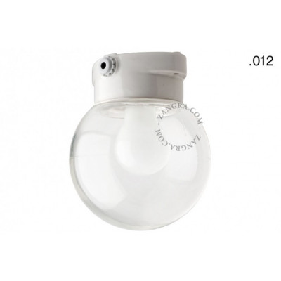 Lampa ścienna porcelana ze szklanym kloszem light.o.006.c.w.s.glass012 Zangra