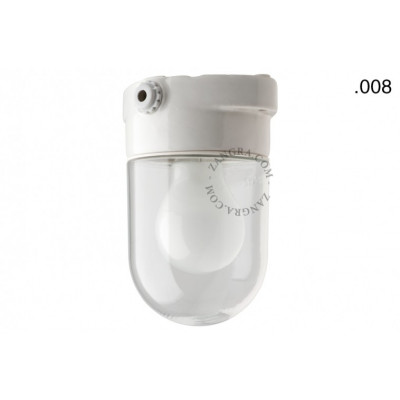 Porcelain wall lamp with a glass shade light.o.006.c.w.l.glass008 Zangra