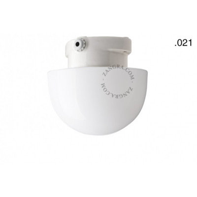 Lampa ścienna porcelana ze szklanym kloszemlight.o.006.c.w.l.glass021 Zangra
