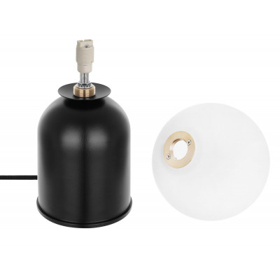 Black table lamp LUOTI ST black standing lamp with glass shade UMMO