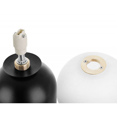 Black table lamp LUOTI ST black standing lamp with glass shade UMMO
