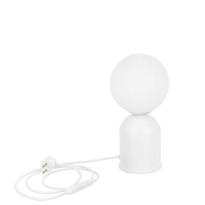 Lampa na stolik LUOTI ST biała lampa stojąca ze szklanym kloszem UMMO