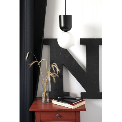 Ceiling lamp LUOTI black pendant lamp with a glass shade UMMO