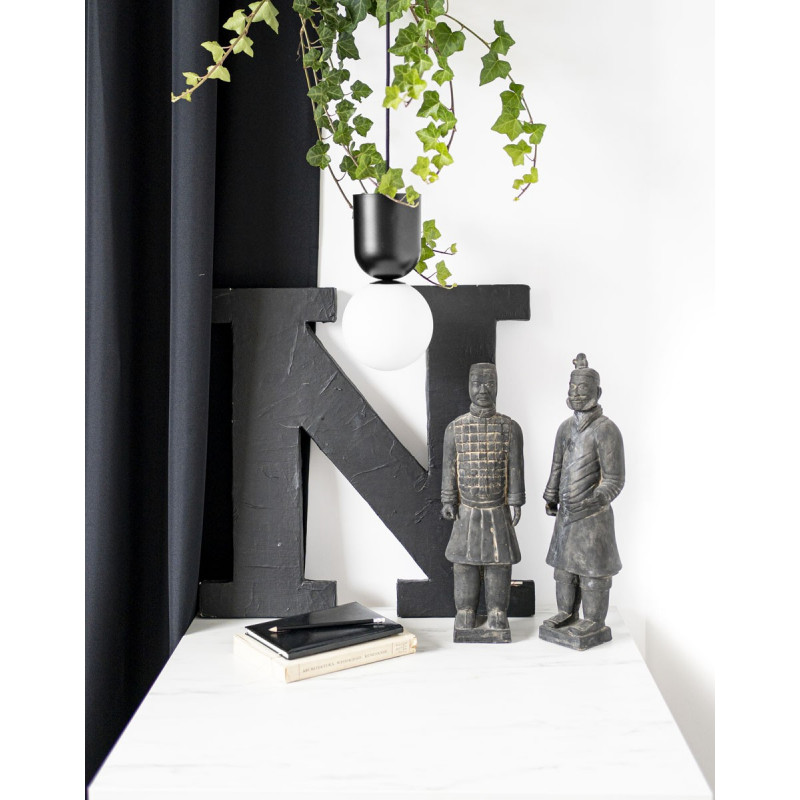 Ceiling lamp LUOTI black pendant lamp with a glass shade UMMO