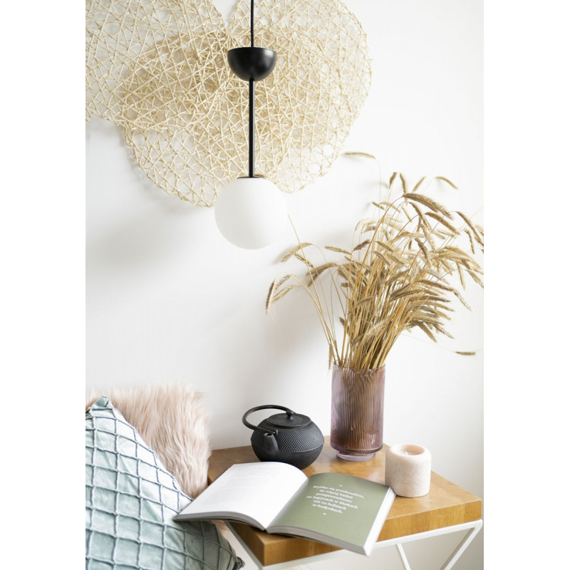 Ceiling lamp GLADIO black pendant lamp with a glass shade UMMO