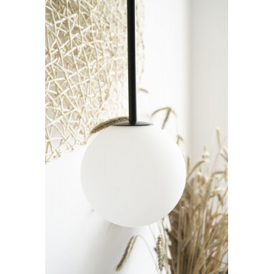 Lampa sufitowa GLADIO czarna lampa wisząca ze szklanym kloszem UMMO