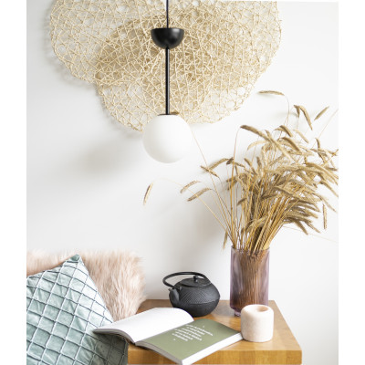 Ceiling lamp GLADIO black pendant lamp with a glass shade UMMO
