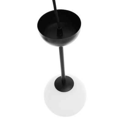 Ceiling lamp GLADIO black pendant lamp with a glass shade UMMO