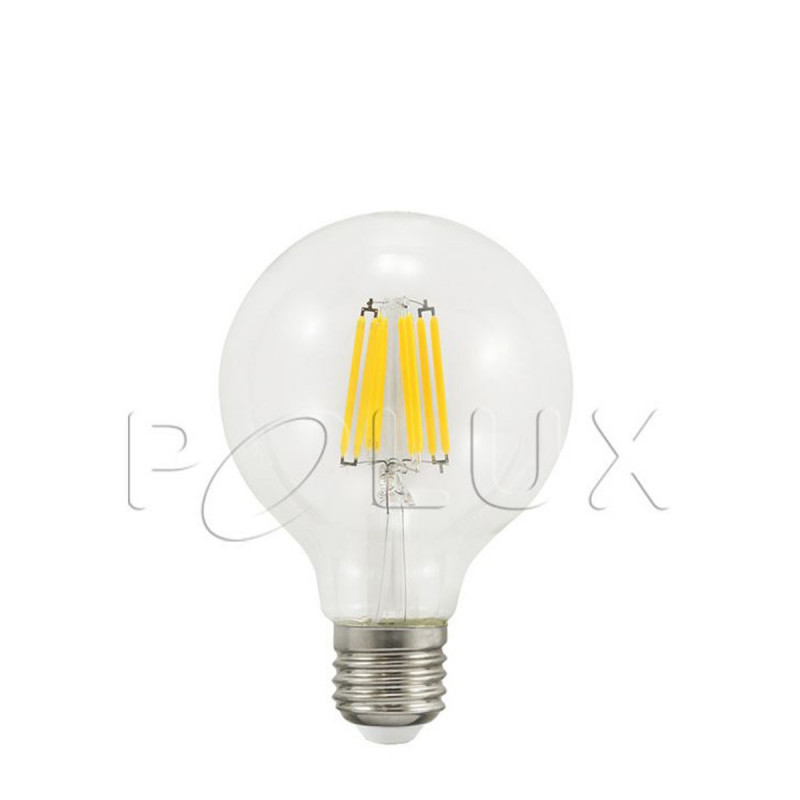 LED bulb G80 7W transparent warm color Polux