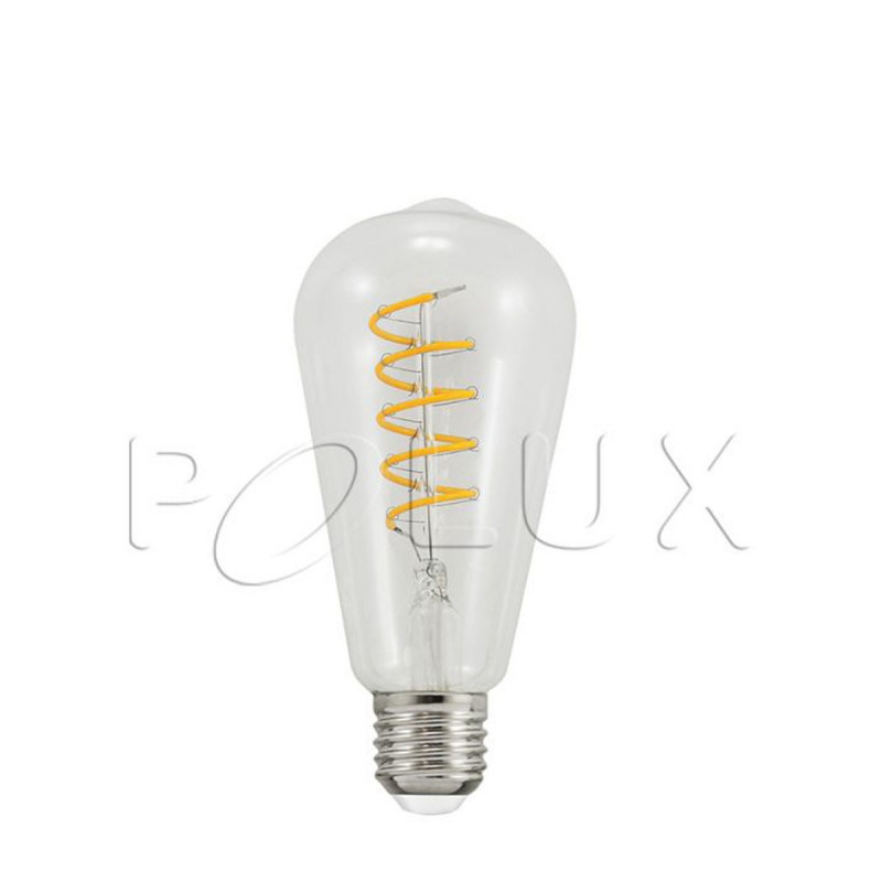 Decorative LED bulb ST64 4W transparent very warm color 2200K Polux
