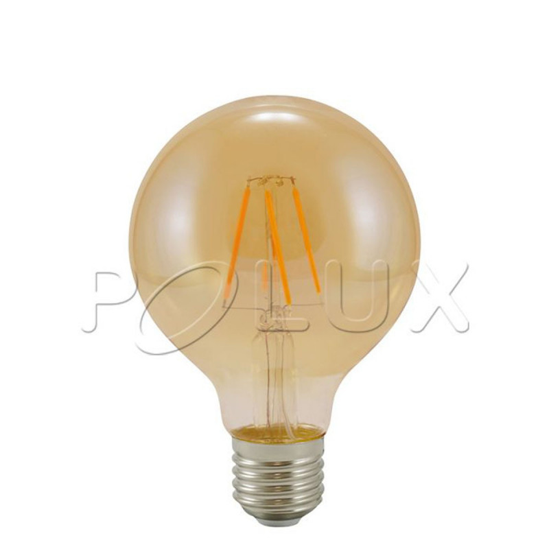 Decorative eco Vintage Amber LED light bulb 80mm 4W Polux