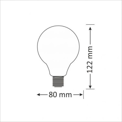 Żarówka dekoracyjna eco Vintage Amber LED 80mm 4W Polux