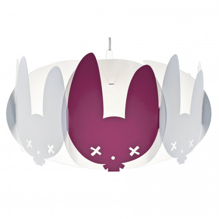 White lampshade with a purple shape BUXY Kafti DESIGN