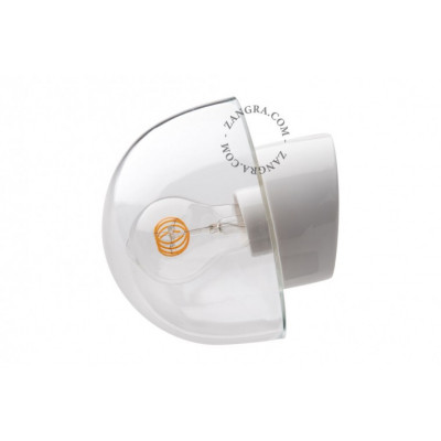 Porcelain wall lamp with a glass shade light.o.016.wa.w.glass027 Zangra