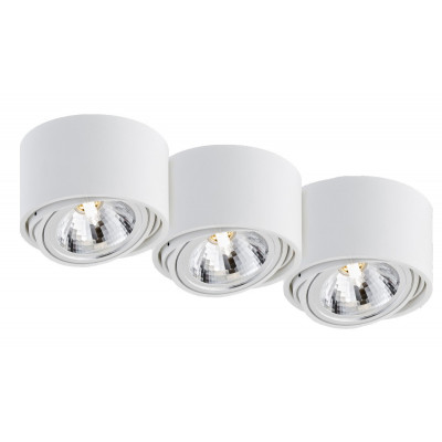 Lumos 3 surface-mounted ceiling lamp white | black
