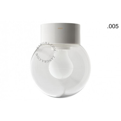 Lampa porcelanowa ze szklanym kloszem light.o.016.c.w.glass005 Zangra