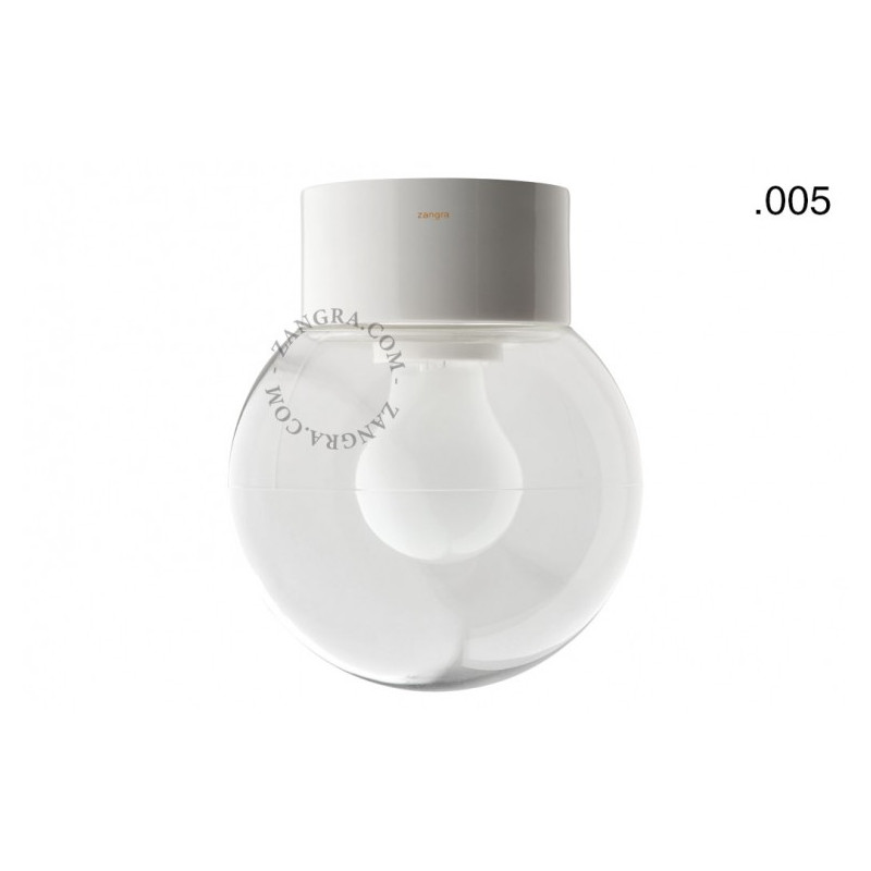 Porcelain lamp with a glass shade light.o.016.c.w.glass005 Zangra