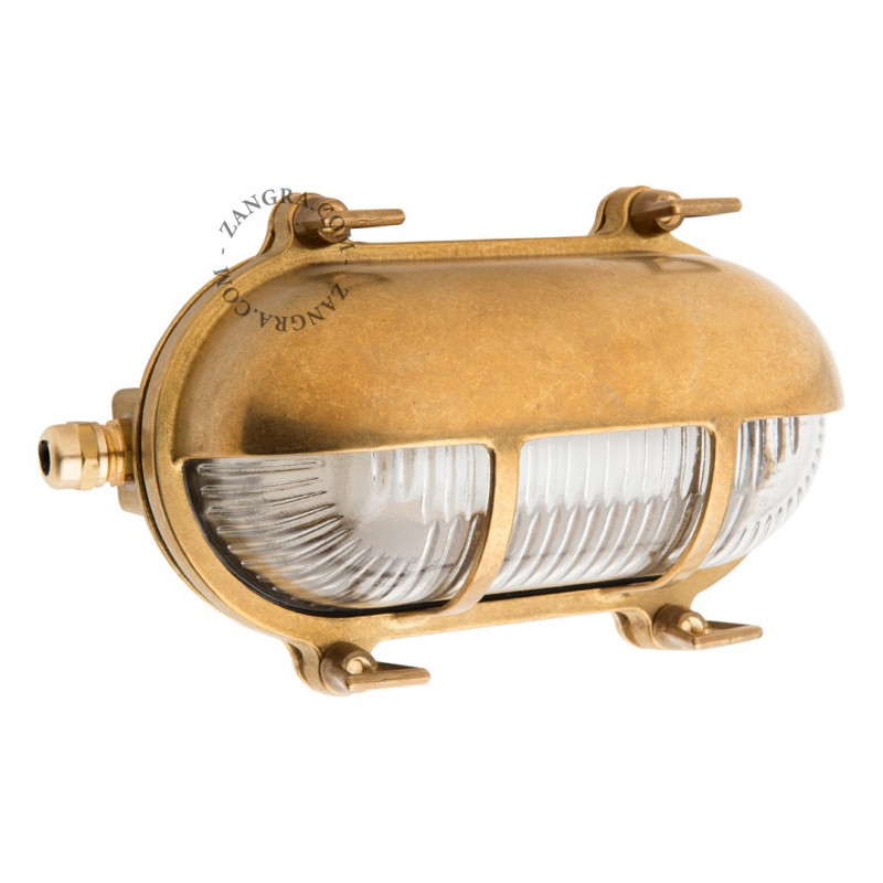 Lamp, bulkhead luminaire, gold light.o.071.001 Zangra