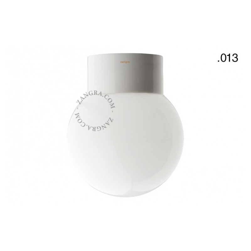 Waterproof ceiling lamp with opal plastic shade 013 white Zangra