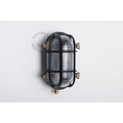 Black 'bulkhead' fixture light.o.020.b.002 Zangra