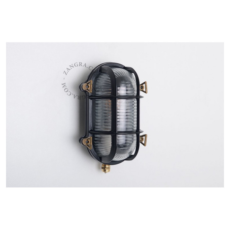 Black 'bulkhead' fixture light.o.020.b.002 Zangra