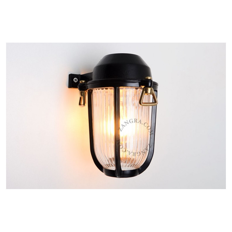 Black brass wall lamp light.o.005.b.001 Zangra