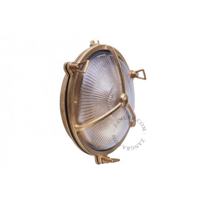 Wall lamp, brass fixture, bulkhead light.o.084.001 Zangra