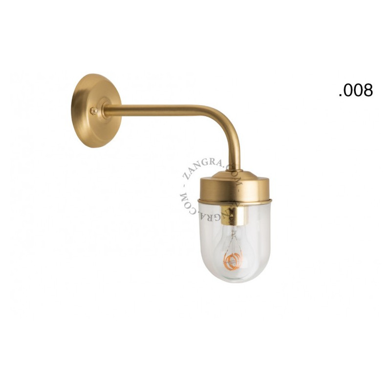 Wall lamp / sconce brass light.o.101.go.glass008 Zangra