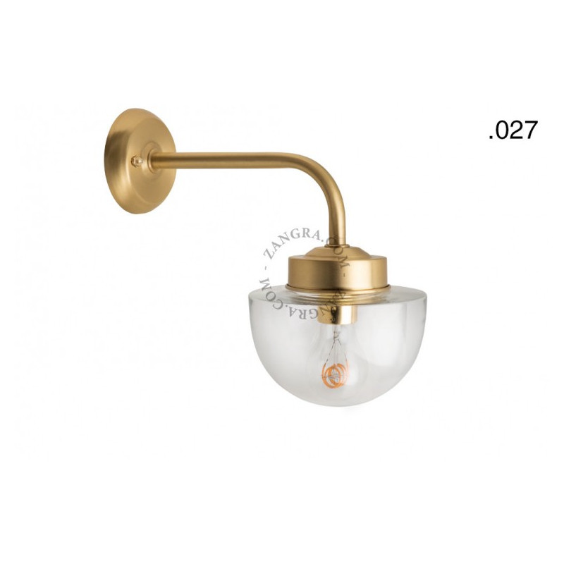 Wall lamp / sconce brass light.o.101.go.glass027 Zangra