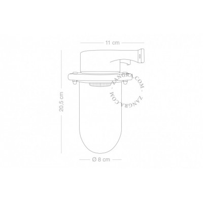 Wall lamp brass light.o.087.001 Zangra