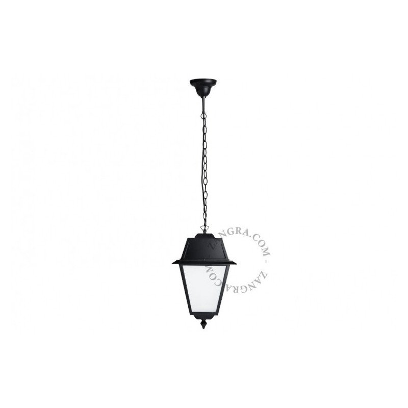 Hanging aluminum lamp - satin glass light.o.114.b.002 Zangra
