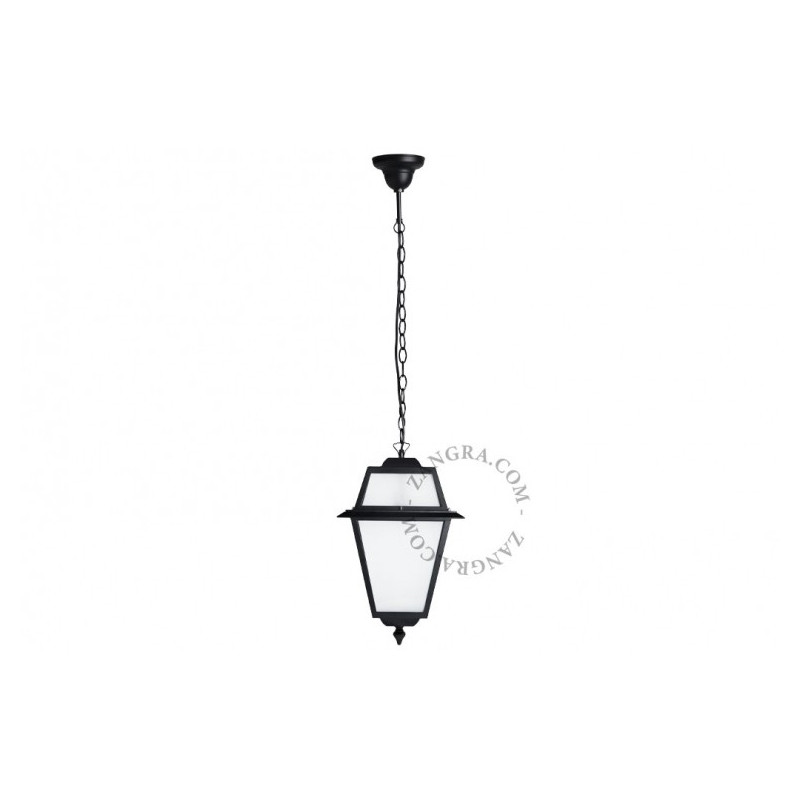 Hanging aluminum lamp - satin glass light.o.114.b.001 Zangra
