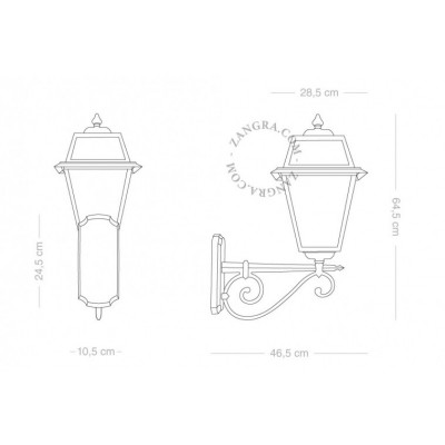 Lampa ścienna zewnętrzna - szkło satynowe light.o.113.b.001 Zangra