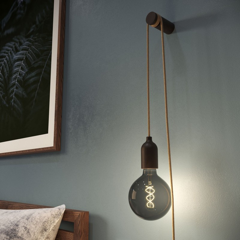 Rolé, wooden wall mount cable tie for pendant lamp Creative Cables