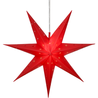 Lampa GWIAZDA WISZĄCA ALICE 505-03 czerwona 60cm IP44 STAR TRADING