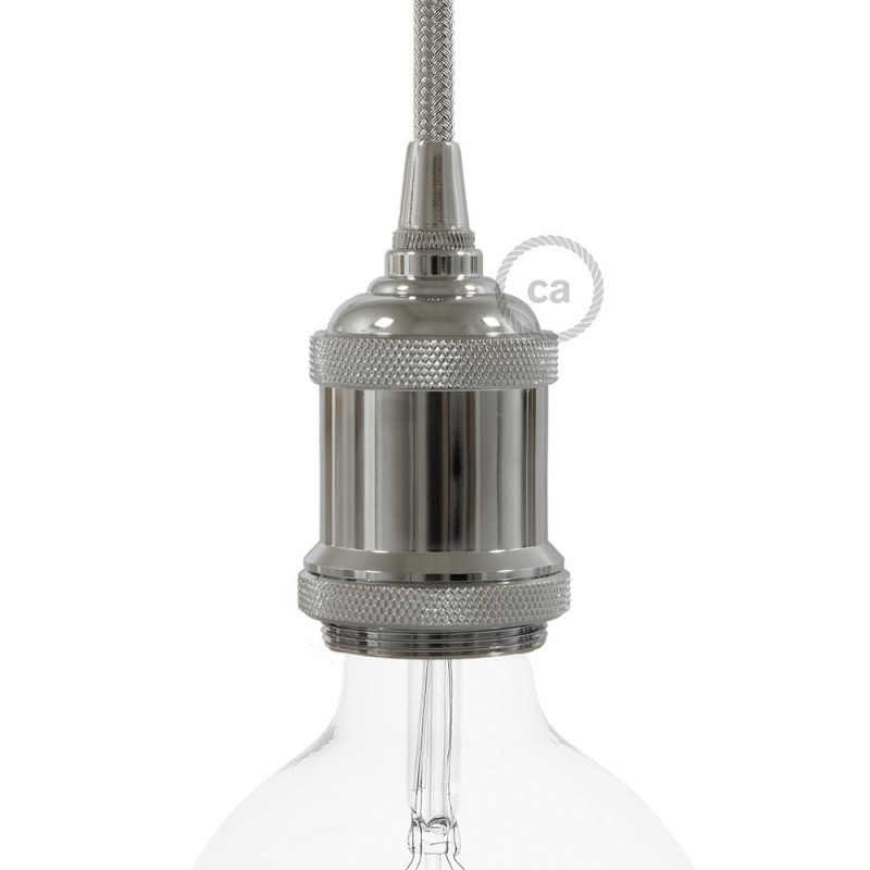 Oprawka lampy z aluminium vintage E27 chromowany  KBL27ALCR Creative Cables