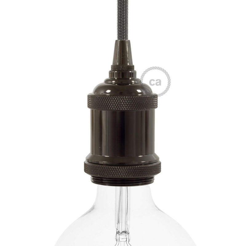 Oprawka lampy z aluminium vintage E27 czarny KBL27ALBR Creative Cables